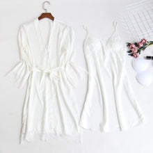 Load image into Gallery viewer, Women&#39;s Silk Satin Pajama Set 5 Piece