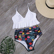 Load image into Gallery viewer, Swimwear Women Bikini Bathing Suit Flounced Ruffles Swimwear Push Up Bikini Women&#39;s High-waisted Bikini Beachwear Swimsuit Women
