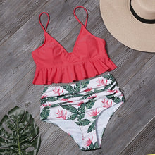 Load image into Gallery viewer, Swimwear Women Bikini Bathing Suit Flounced Ruffles Swimwear Push Up Bikini Women&#39;s High-waisted Bikini Beachwear Swimsuit Women