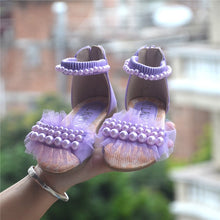 Load image into Gallery viewer, PURPLE PINK WHITE children shoes girls  princess shoes fashion girls sandals kids designer single shoes summer new girls sandals