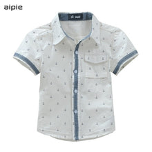 Load image into Gallery viewer, New 2020 Summer Children shirts Printing Anchor pattern 100%Cotton